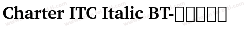 Charter ITC Italic BT字体转换